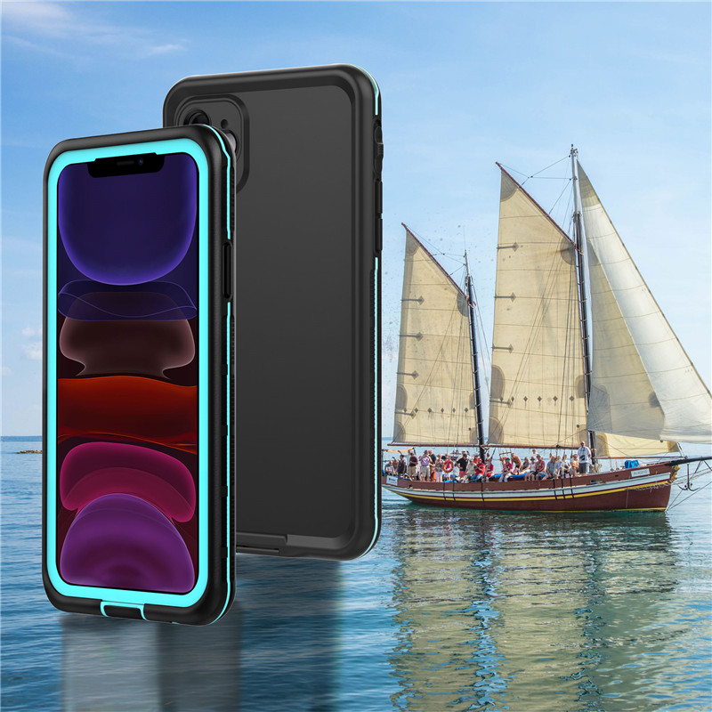 Life-dovada de telefon caz Iphone 11 cel mai bun sac impermeabil pentru iPhone 11 caz de telefon de înot (albastru) cu culoare solid ă spate capac