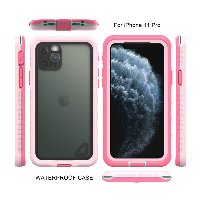 Husa Iphone 11 pro lifeproof Husa telefonica impermeabila cea mai buna punga impermeabila pentru iphone 11 pro (roz) cu capac din spate transparent