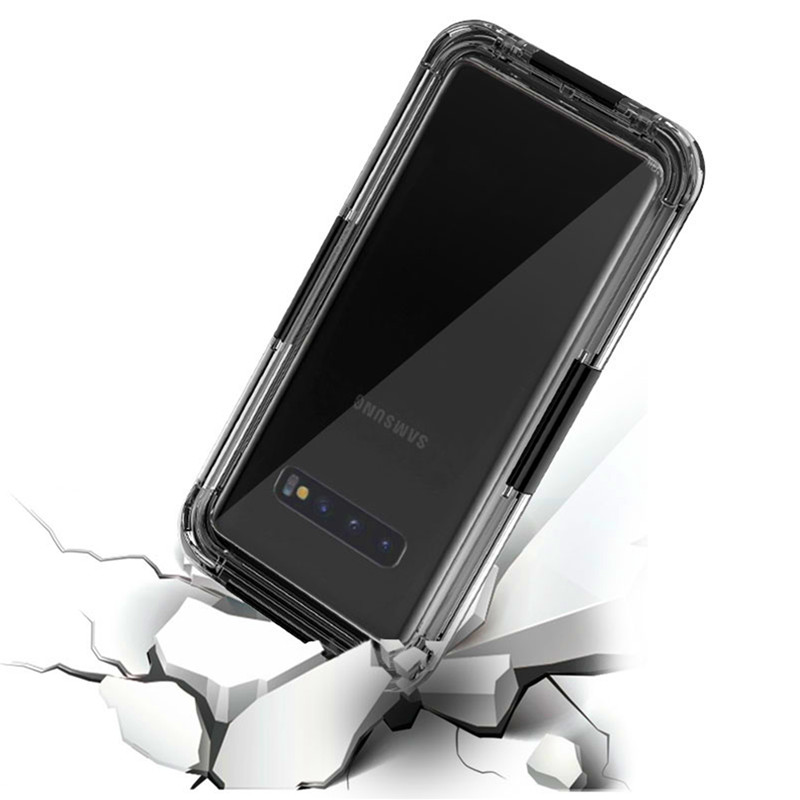 Carcasă de telefon impermeabilă carcasă din material plastic pentru înot, impermeabil pentru Samsung S10 (Negru)