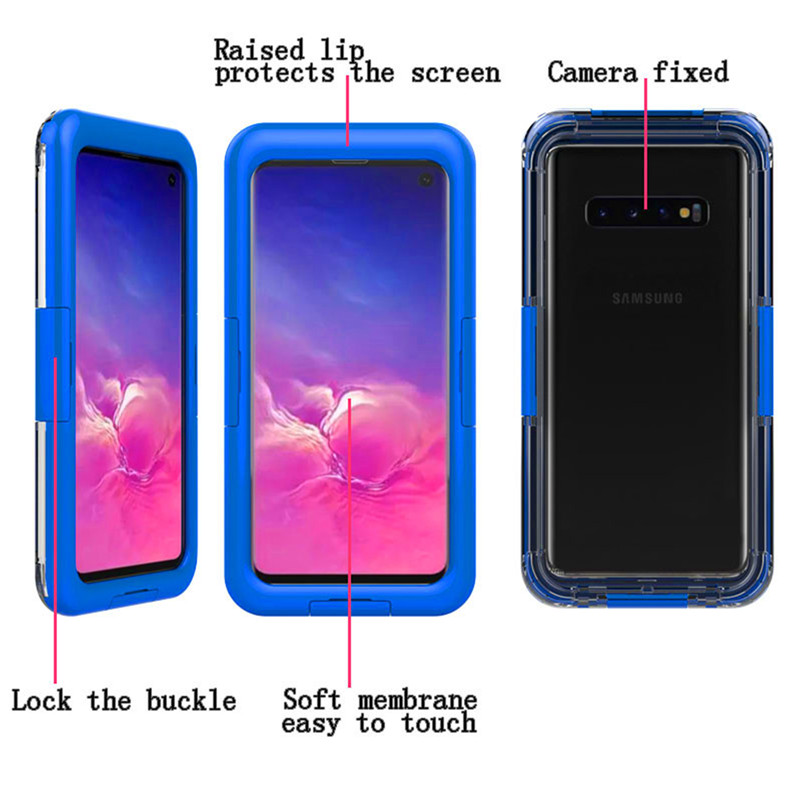 Protecție pentru telefon subacvatic cea mai bună carcasă de telefon pentru Samsung S10 (albastru)