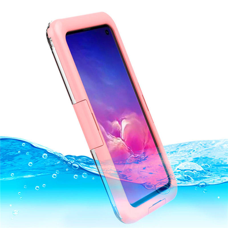 Noua carcasă de telefon ieftină impermeabilă pentru Samsung S10 (roz)