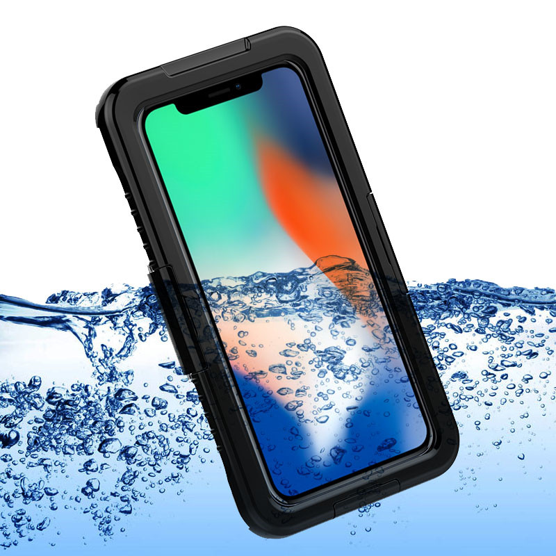 Husa iPhone iphone XS Max impermeabilă pentru înot (negru)