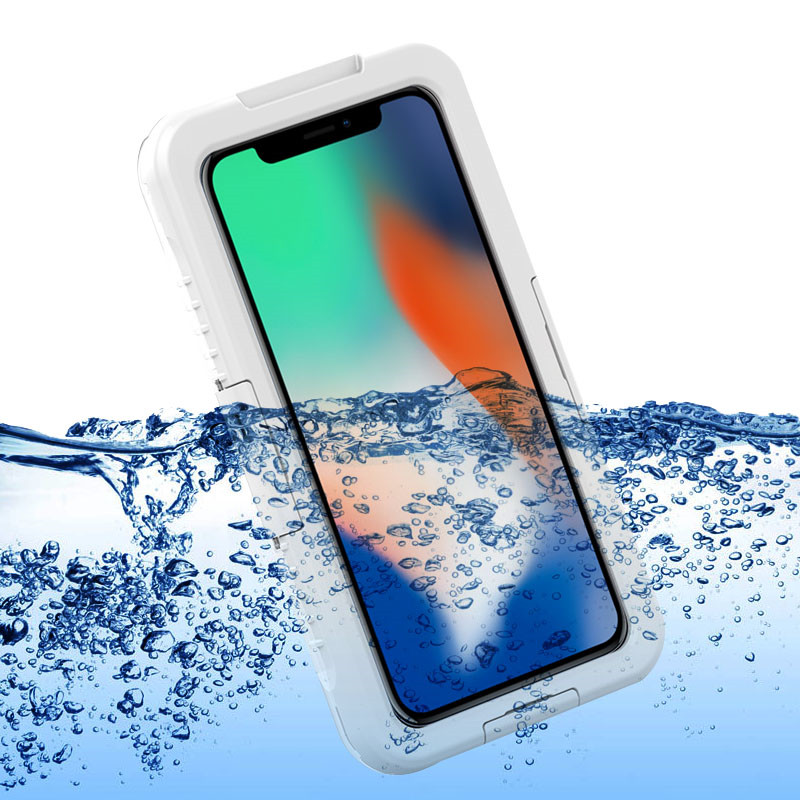 Husa impermeabila pentru telefonul mobil universal carcasa impermeabila pentru camera iPhone subacvatic pentru iPhone XS Max (Alb)