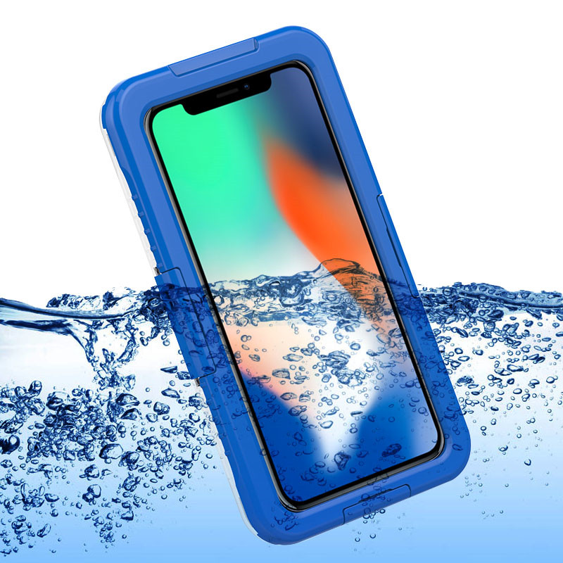 Carcasă telefonică impermeabilă iphone XS Max carcasă mobilă wterproof pentru salvare (albastru)