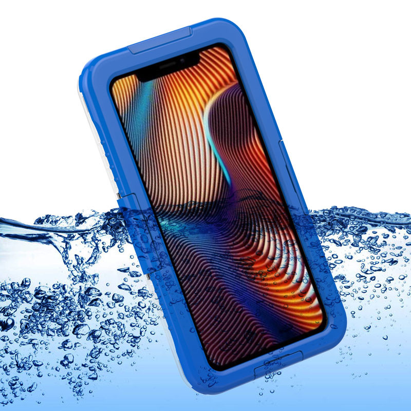 Pachet impermeabil pentru iphone rezistent la șocuri de apă cel mai bun caz impermeabil pentru iphone XR (albastru)